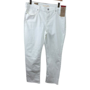 Levi’s NEW 314 Shaping Straight Mid Rise White Denim Jeans 32x30 Closet Staple